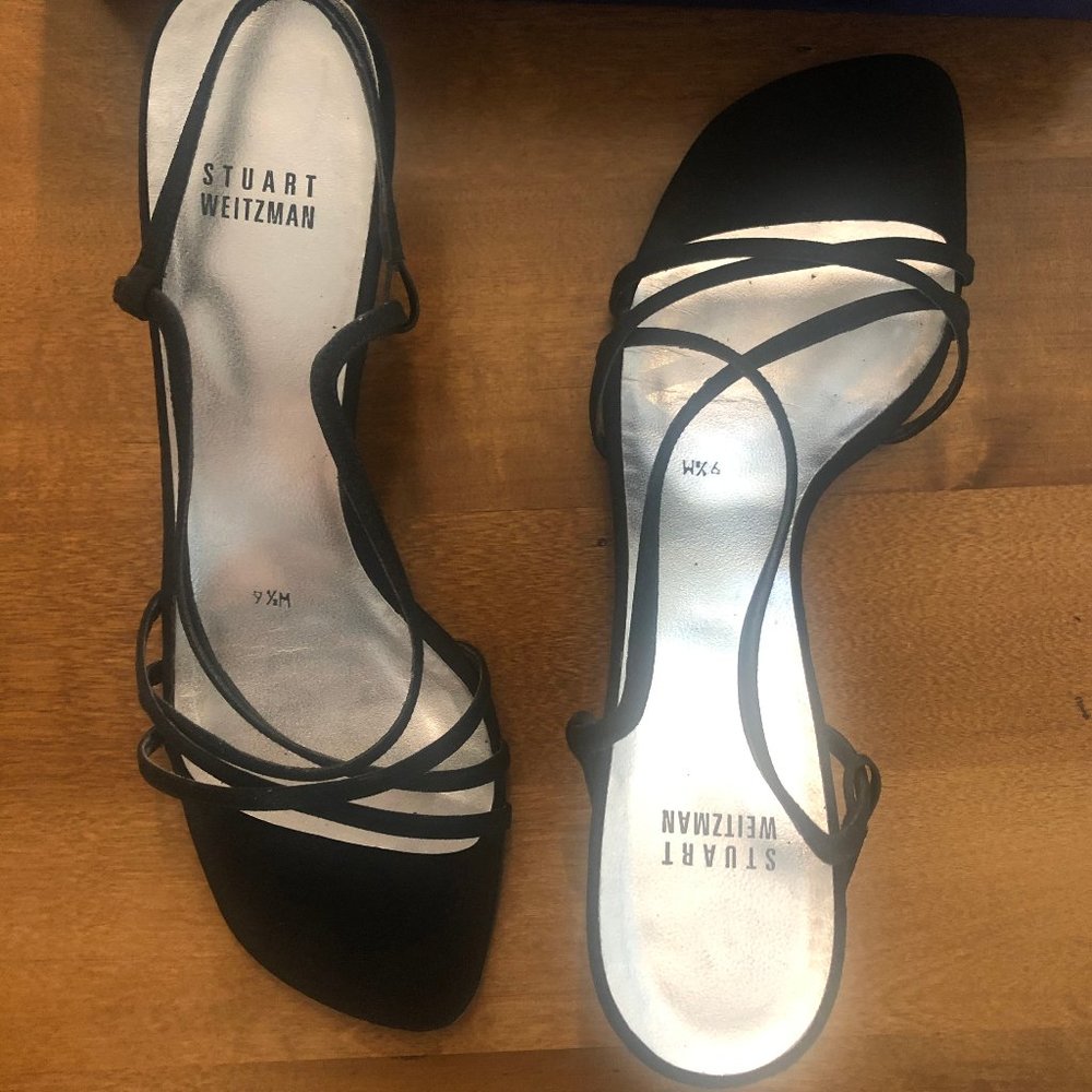 Stuart Weitzman Suspend Black Peau